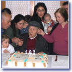 Sebastiano Mossa nel giorno del suo 102 compleanno