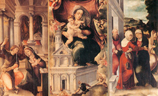 Particolare del Retablo della Madonna di Loreto, Cattedrale di Ozieri